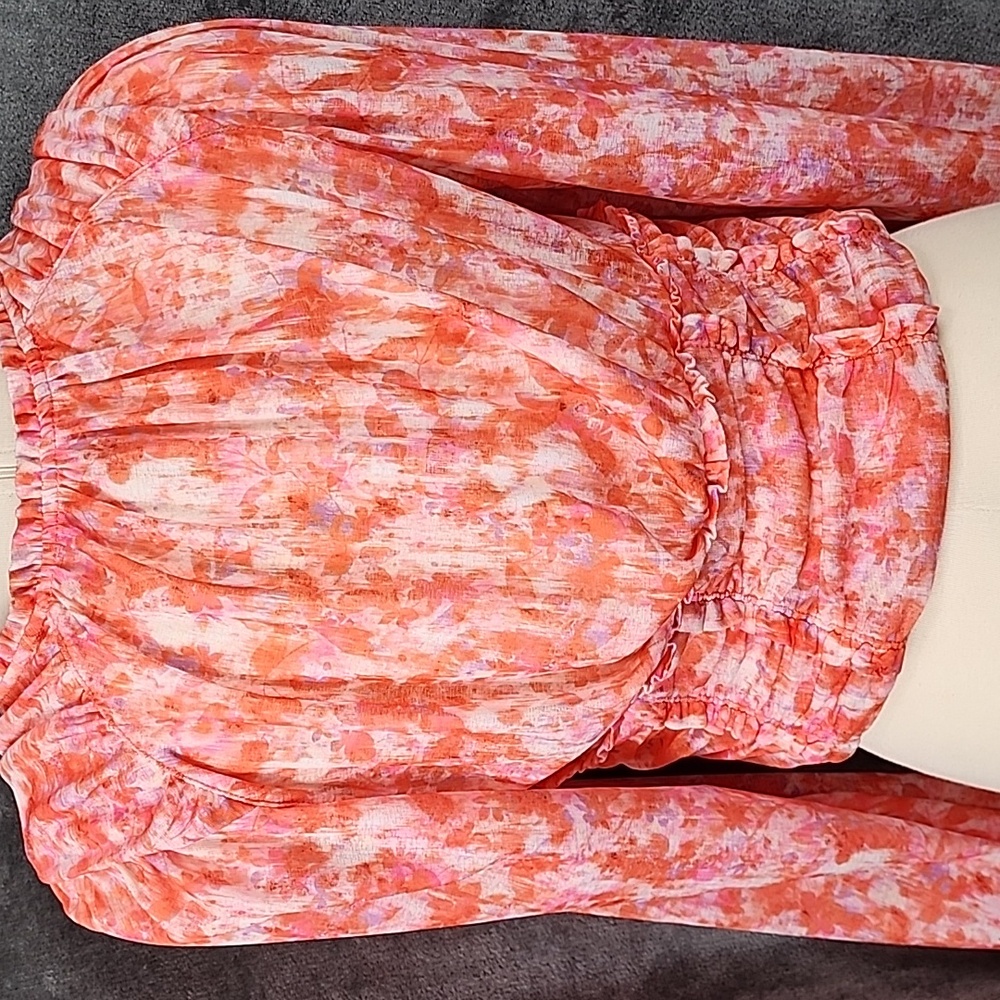 Anthropologie Vibrant Long Skeeve Cropped Blouse New With Tags Size M - Picture 9 of 10